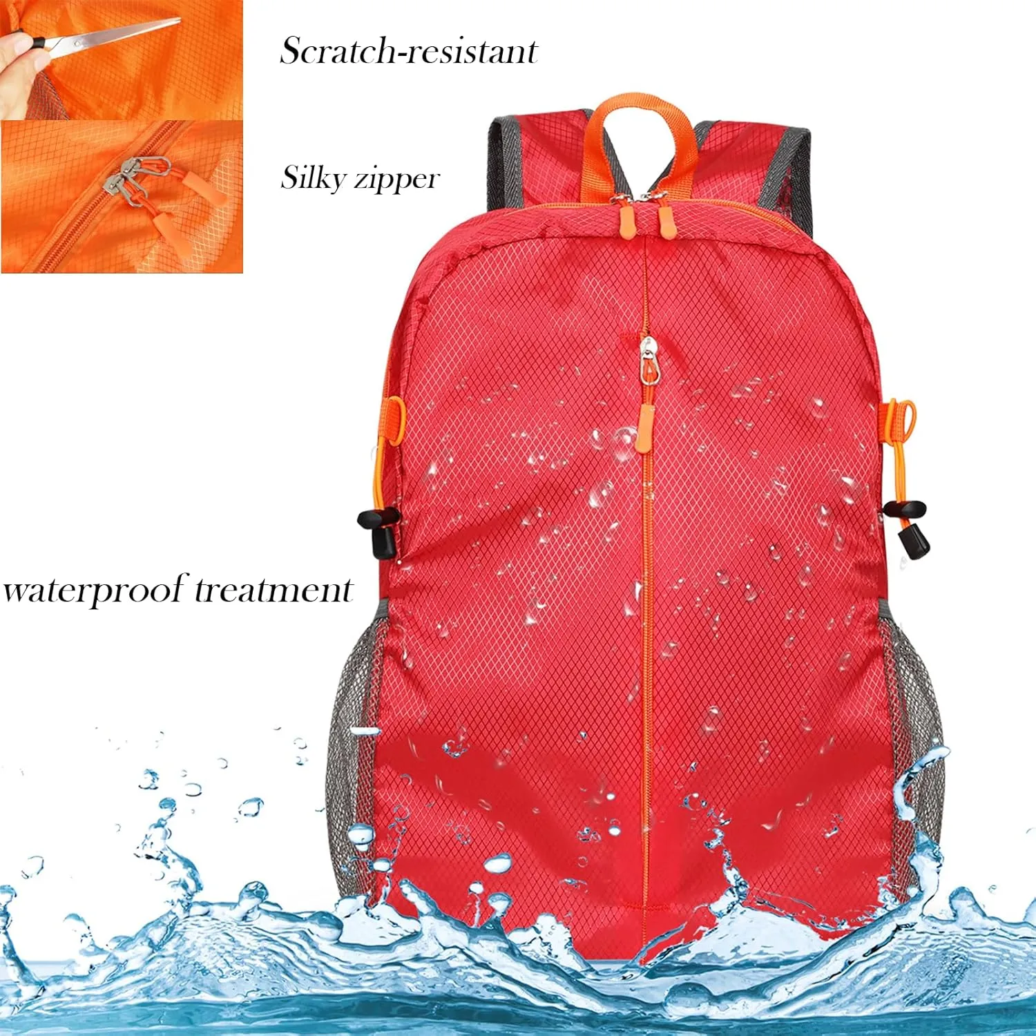 15L Lightweight Packable Backpack, Foldable Hiking Bag, Travel Backpack for Women Man, Waterproof Outdoor Camping Day Pack, Green