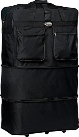 30"/36"/40"/ Rolling Wheeled SuitCase (40", Black)