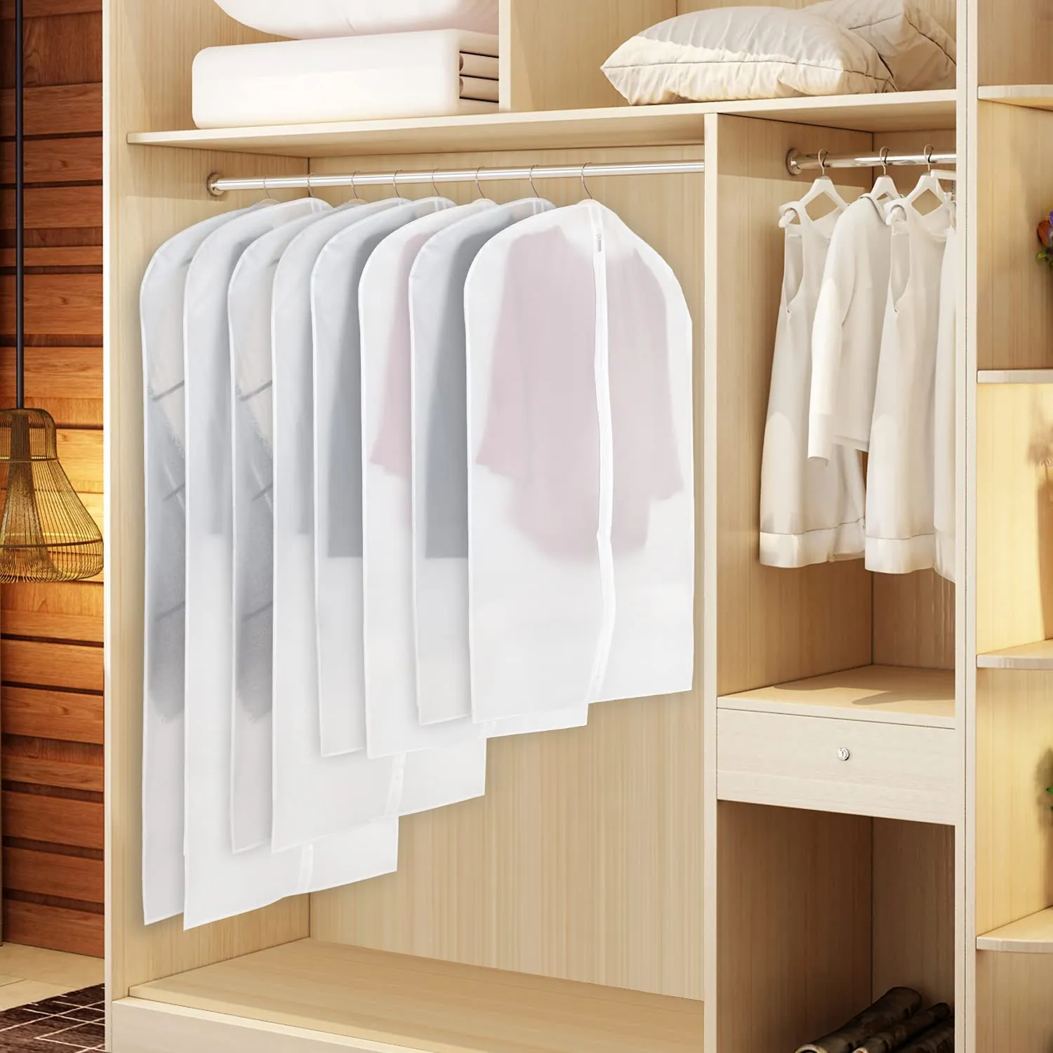 6-Pieces: Zilink Clear Garment Bag Dress Bags