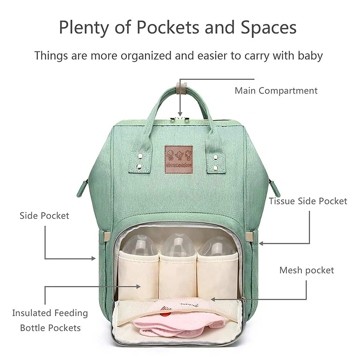 Abracadabra Diaper Bag - Green