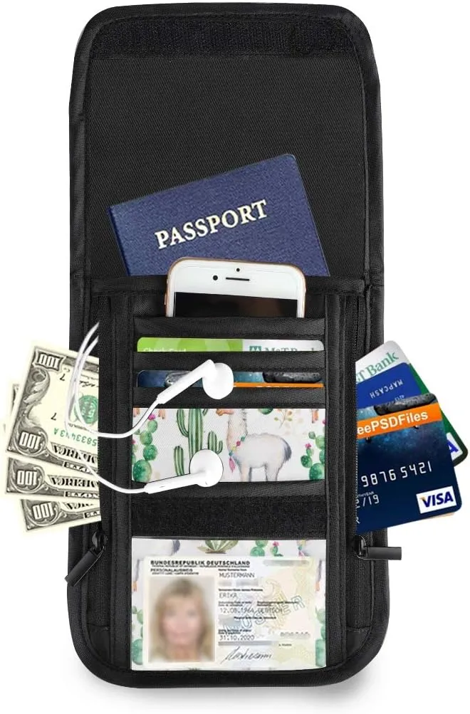 ALAZA Llama Alpaca Cactus Cacti Small Crossbody Wallet Purse Animal Print Cell Phone Bag Rfid Passport Holder with Credit Card Slots