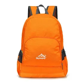 AMA(TM) Outdoor Waterproof Nylon Camouflage Folding Backpack Package Shoulder Bag (Orange)