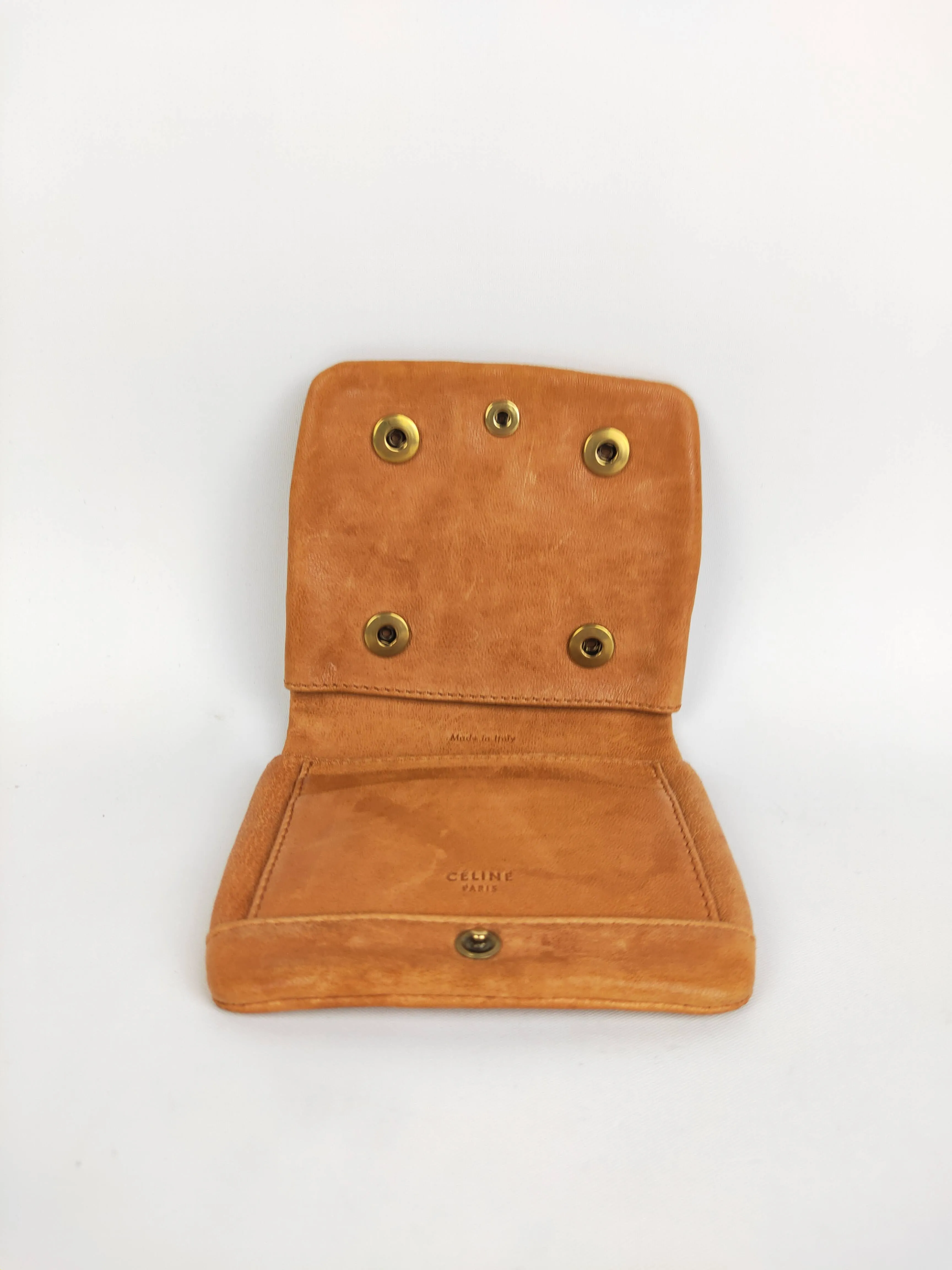 Authentic Celine Paris tan leather wallet