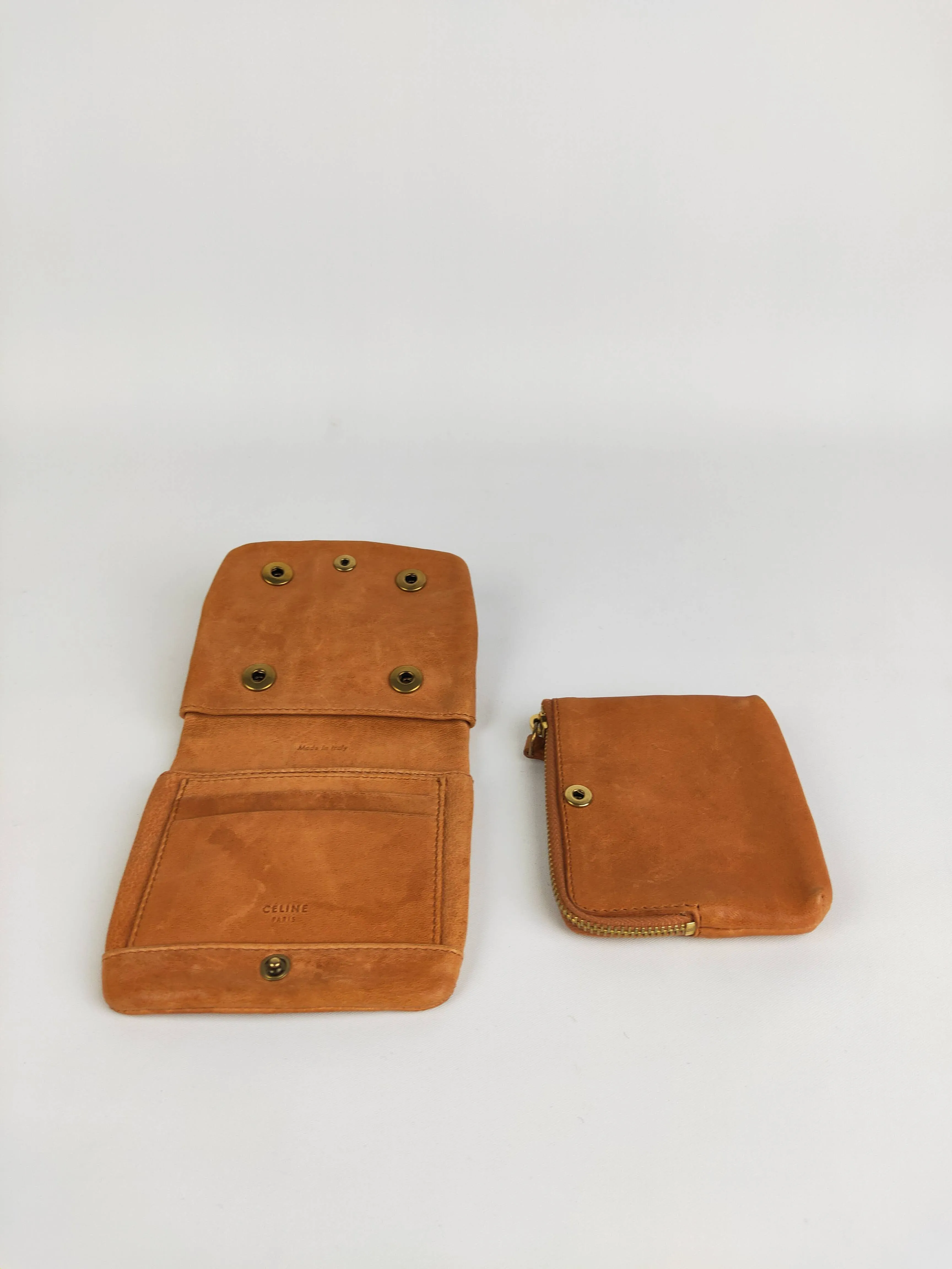 Authentic Celine Paris tan leather wallet