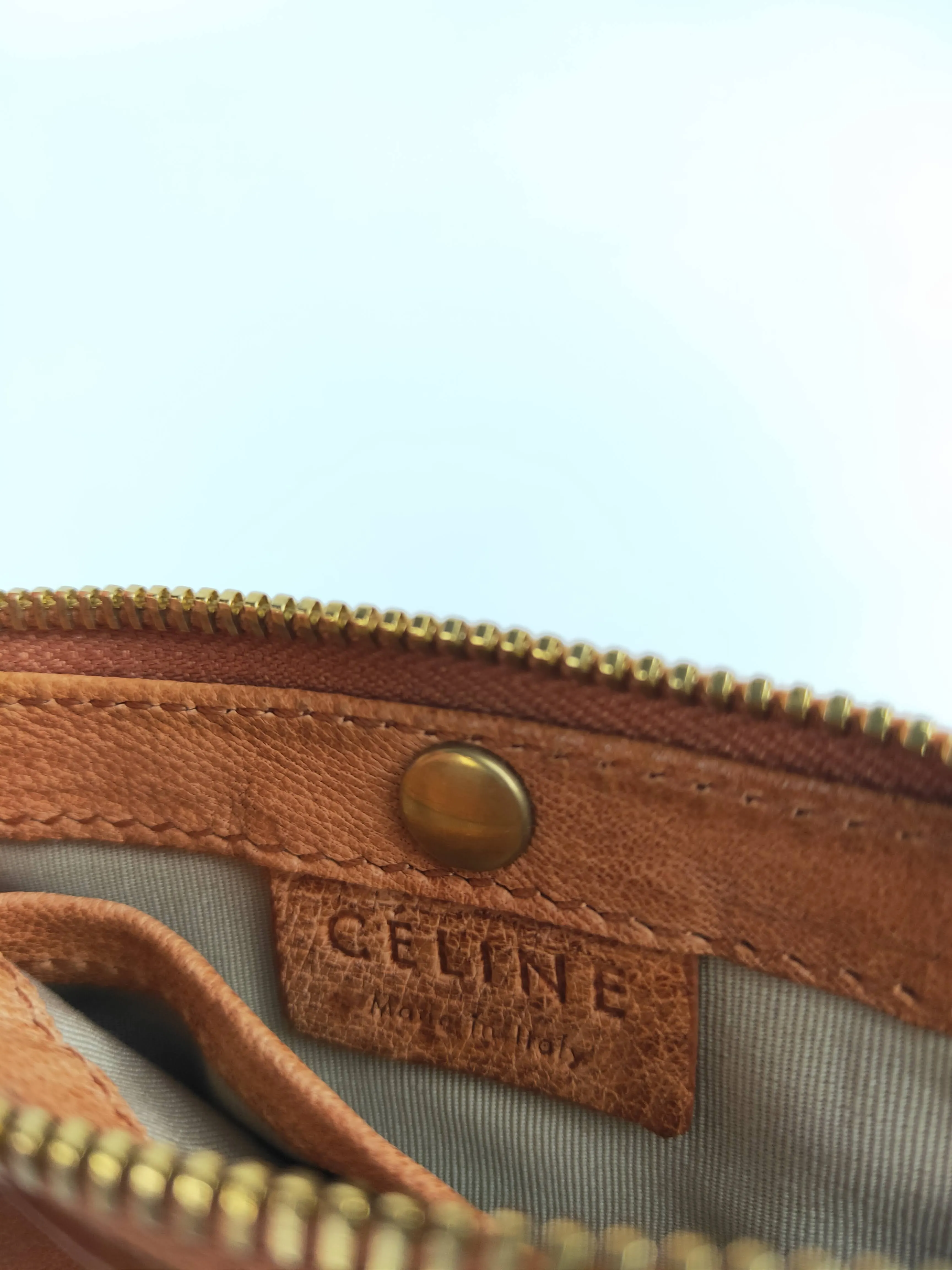 Authentic Celine Paris tan leather wallet