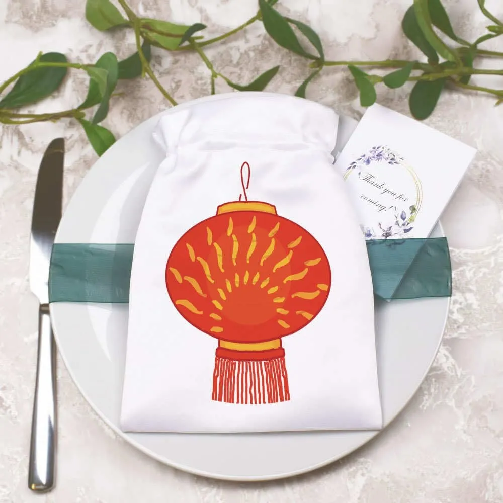 Azeeda 20cm 'Chinese Lantern' Satin Drawstring Bag/Pouch (SB00084816)