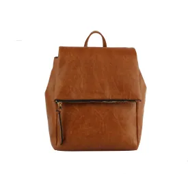 backpack convertible to shoulder bag , whit flap and zipered closure