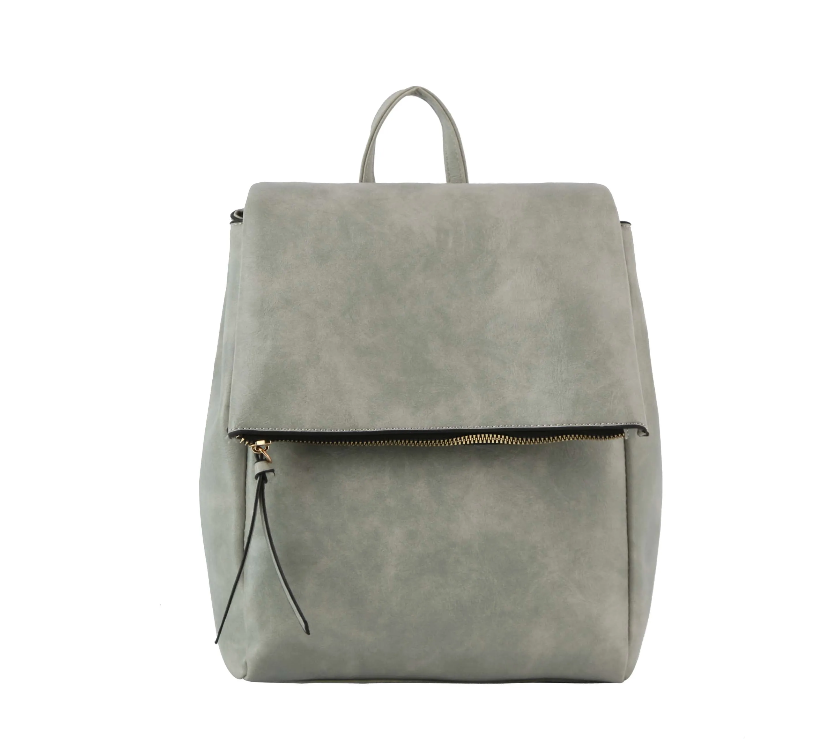 backpack convertible to shoulder bag , whit flap and zipered closure