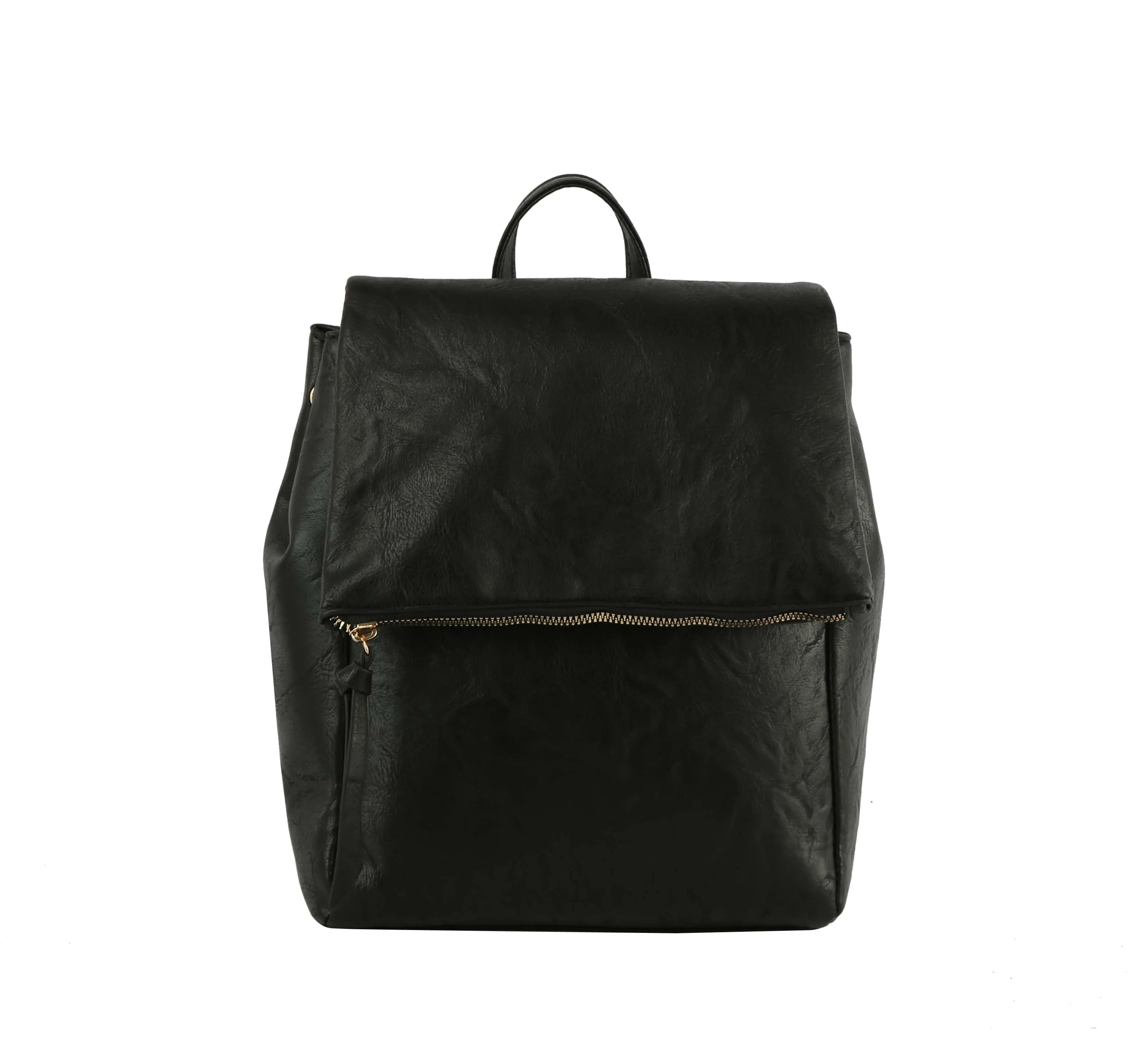 backpack convertible to shoulder bag , whit flap and zipered closure