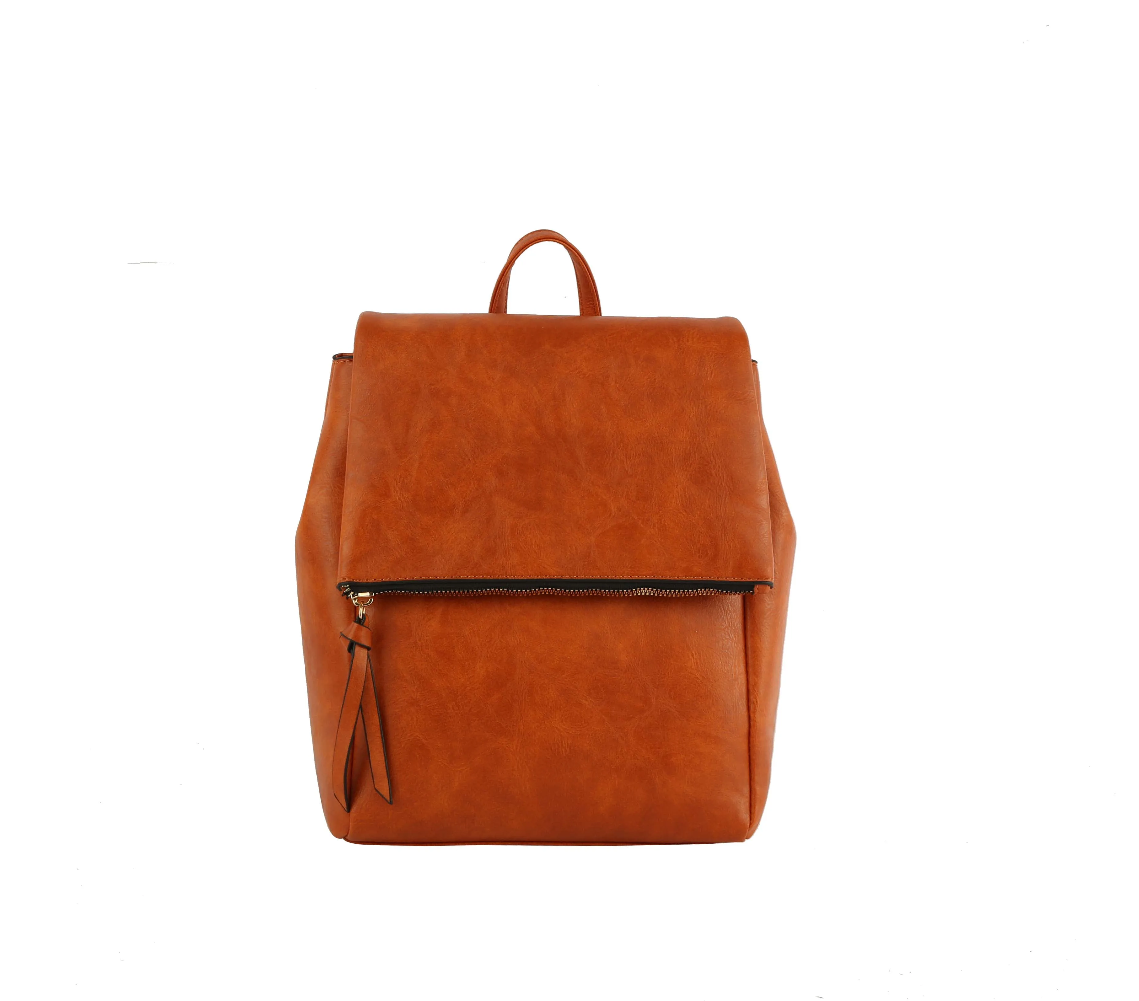 backpack convertible to shoulder bag , whit flap and zipered closure