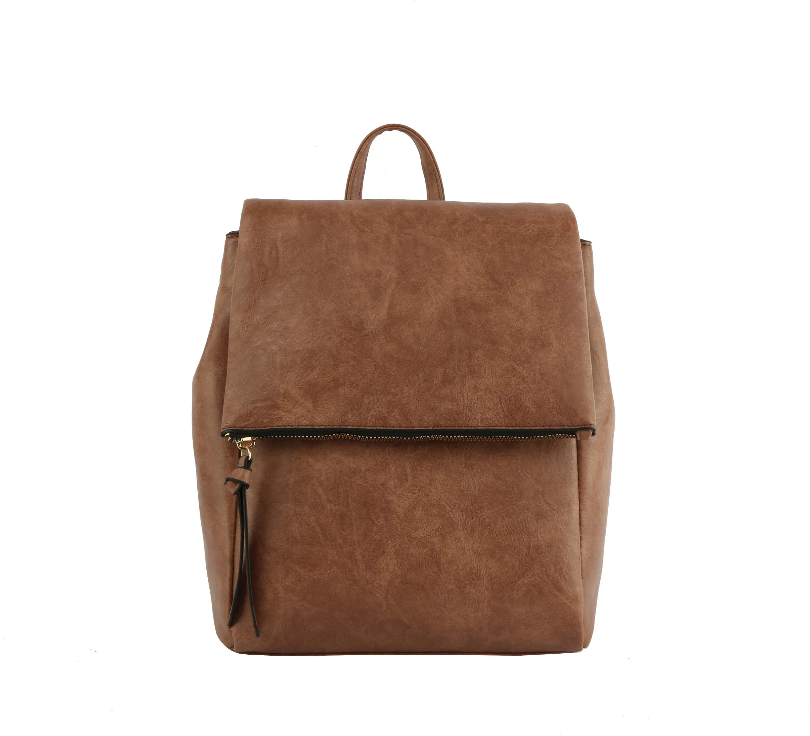 backpack convertible to shoulder bag , whit flap and zipered closure