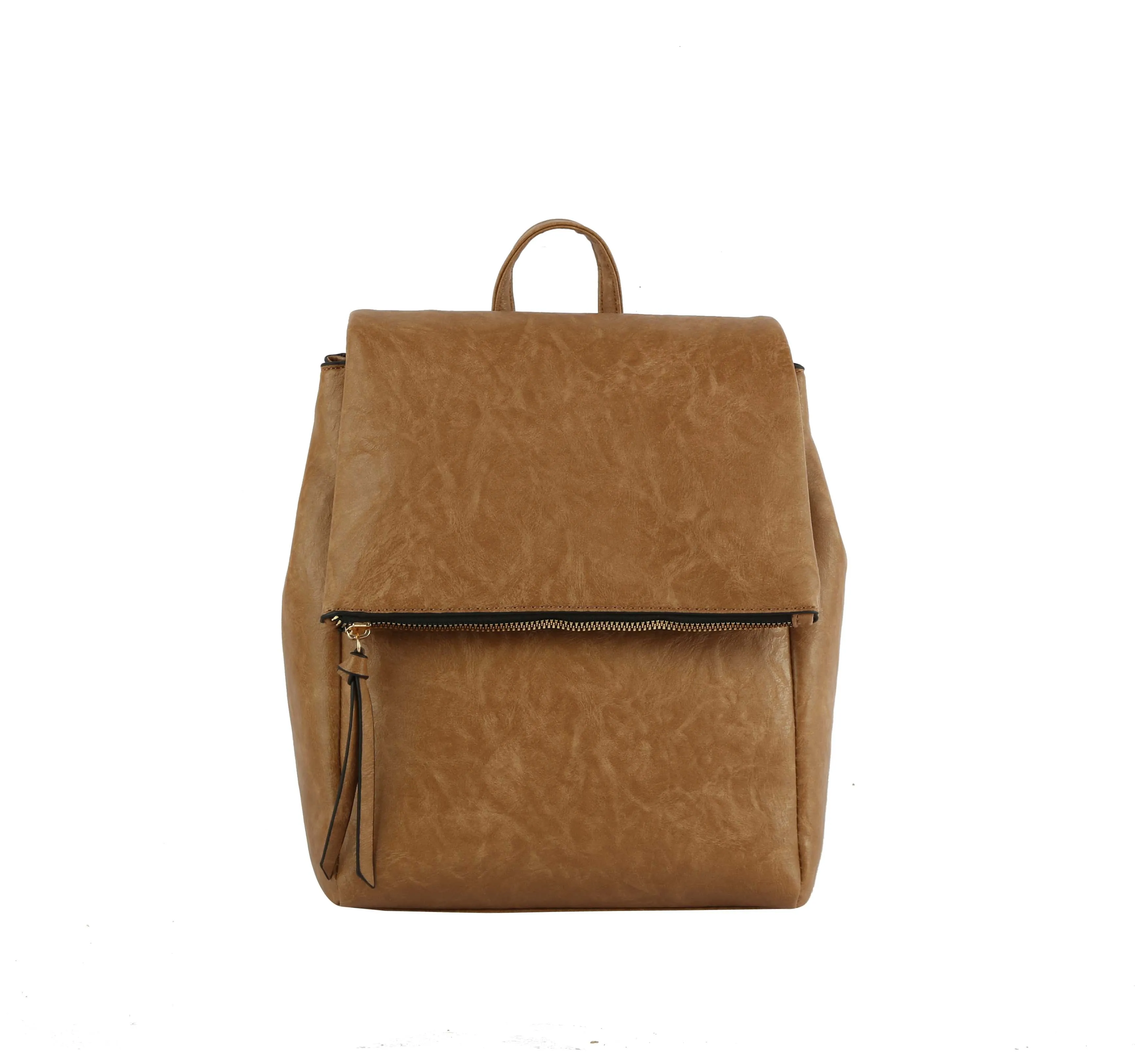 backpack convertible to shoulder bag , whit flap and zipered closure