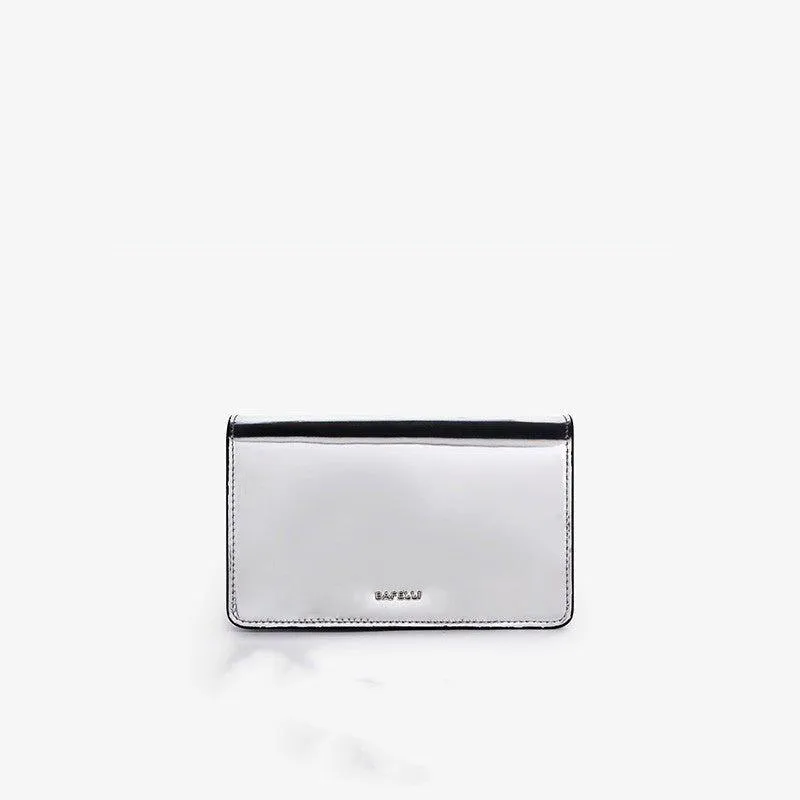 BAFELLI MINI Chain Crossbody Bag – Luxury Silver Designer Cat Brand Genuine Leather Bag