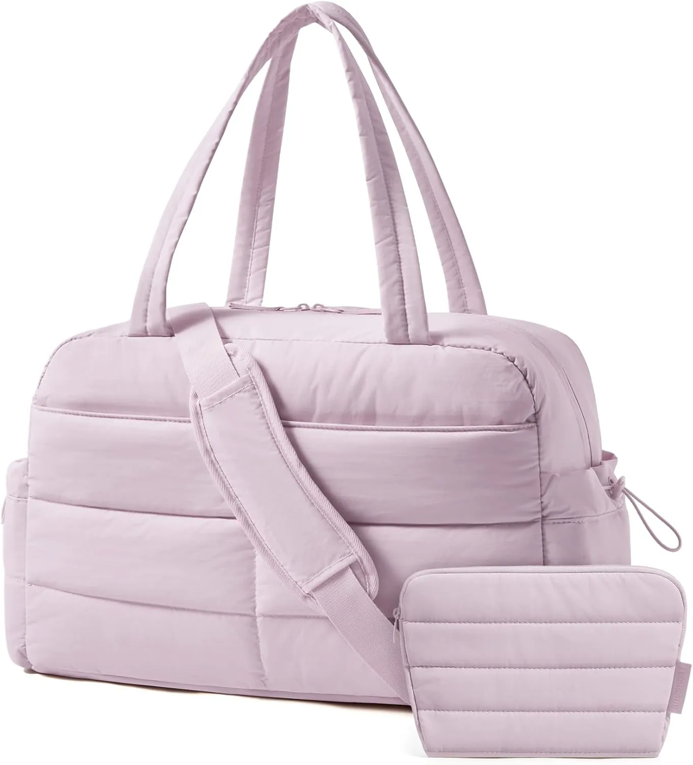 BAGSMART Gym Bag for Women, Lightweight Travel Duffle Bag With Toiletry Pouch, 31L Quilted Laptop Carry on, Weekender Overnight Bag Organizer Duffel Bag for Travel, Water resistant
