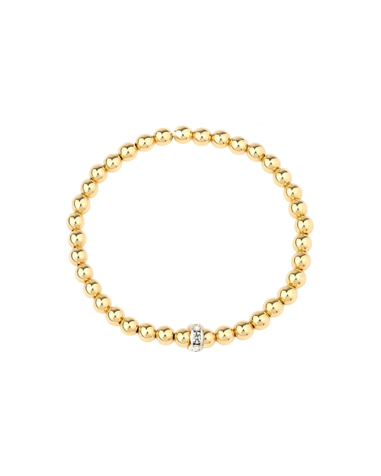 Beaded Crystal Rondelle Bracelet | 5mm