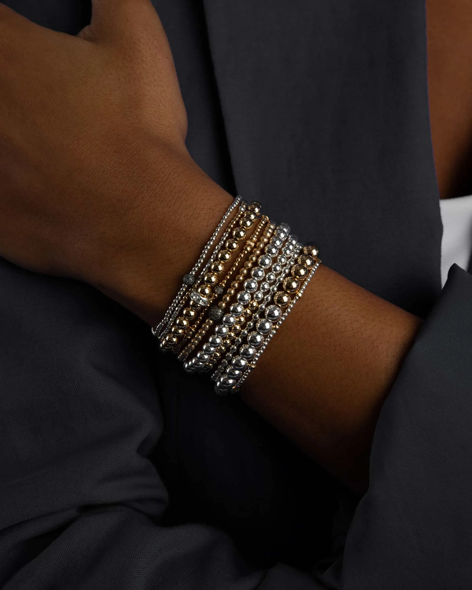 Beaded Crystal Rondelle Bracelet | 5mm