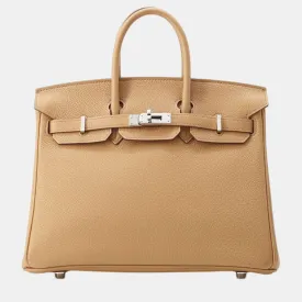 Biscuit Taurillon Nobillo 25 Birkin Tote Bag