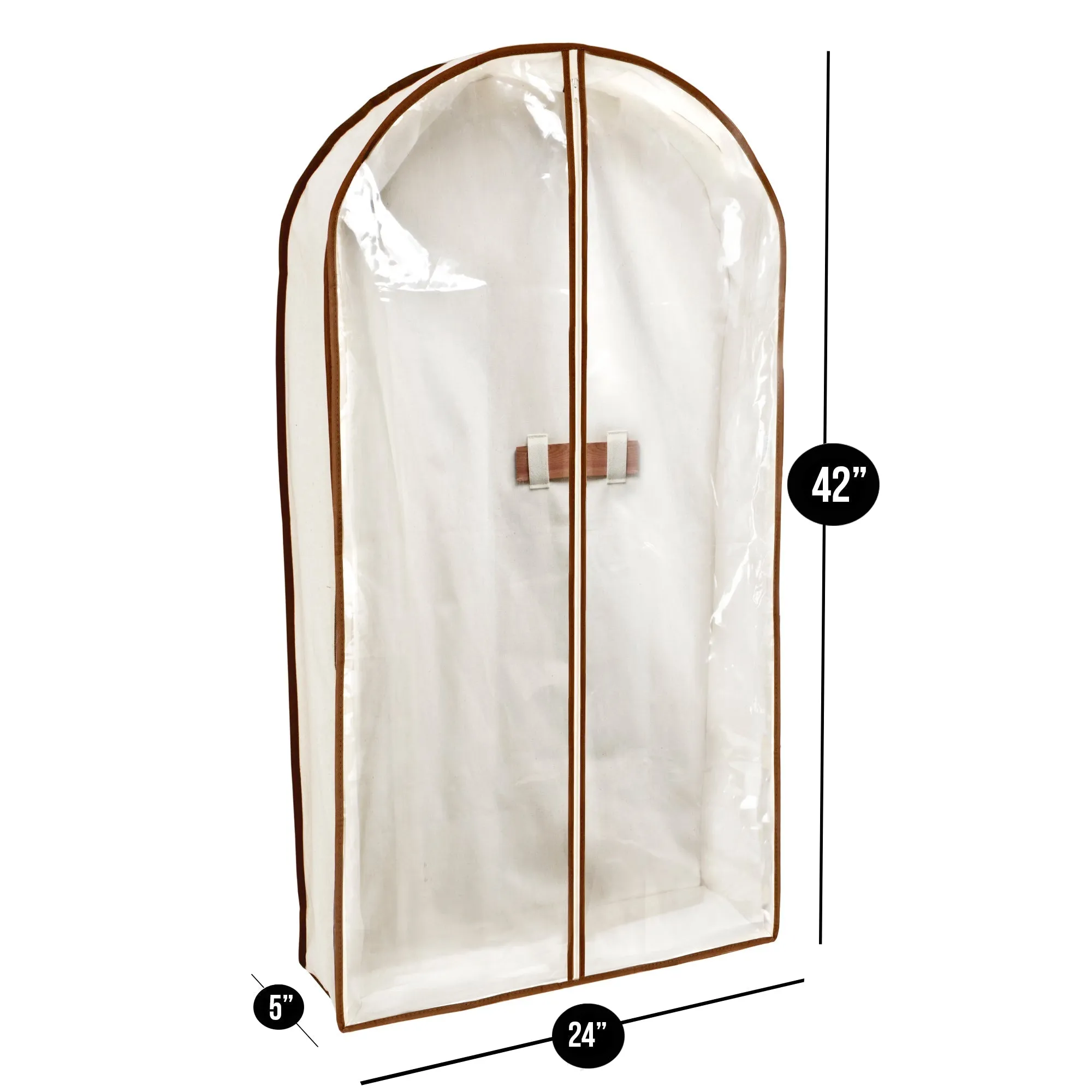 Canvas Gusseted Garment Bag Hanger - 24 x 42 Inch