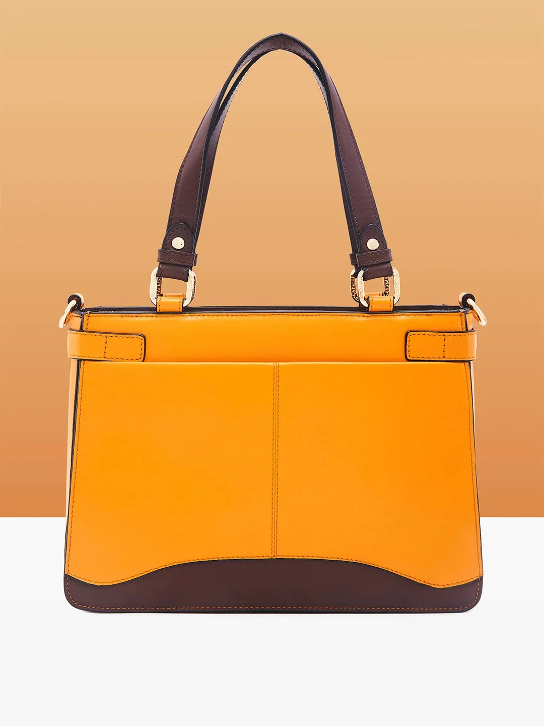 Caprese Minimal Formal Satchel Medium Yellow