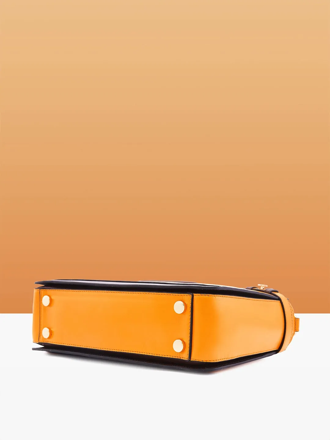Caprese Minimal Formal Satchel Medium Yellow
