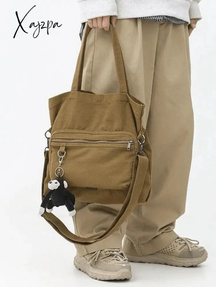 Cartoon Pendant Vintage Shoulder Bag