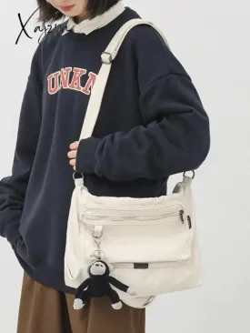 Cartoon Pendant Vintage Shoulder Bag