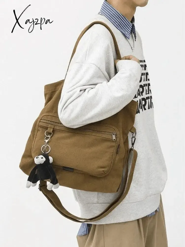 Cartoon Pendant Vintage Shoulder Bag