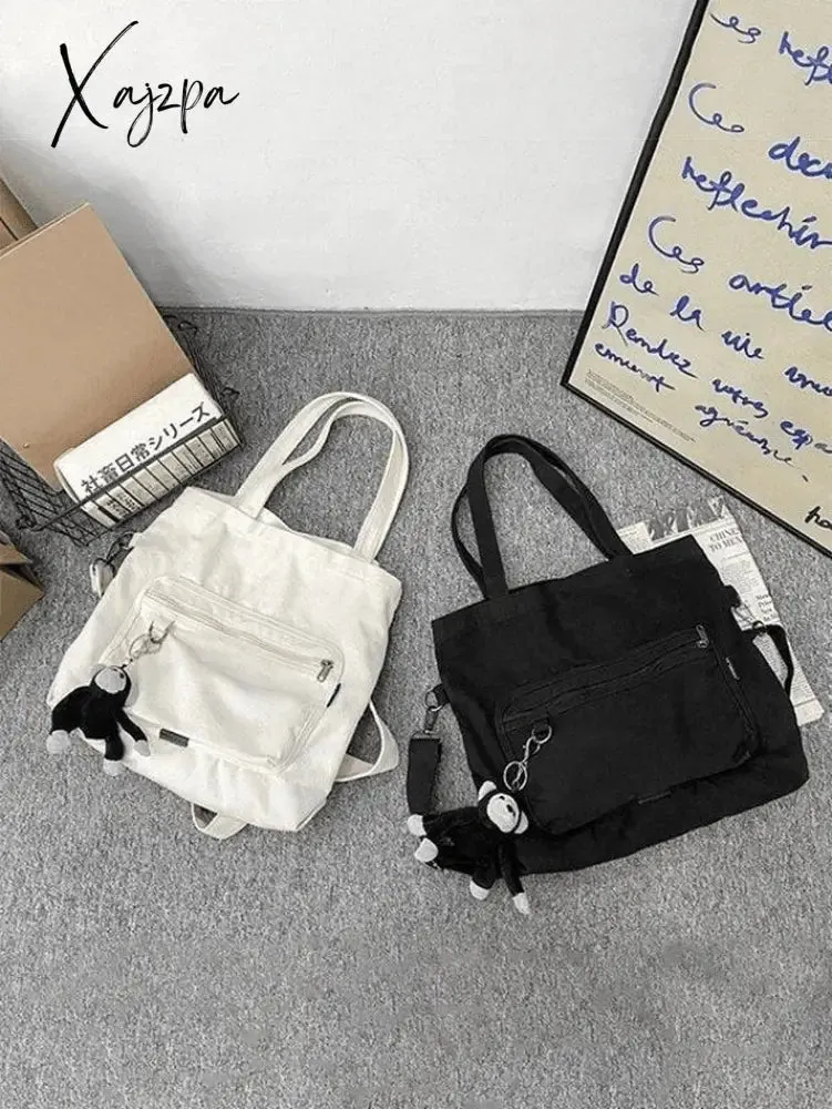 Cartoon Pendant Vintage Shoulder Bag