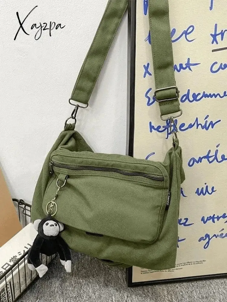Cartoon Pendant Vintage Shoulder Bag