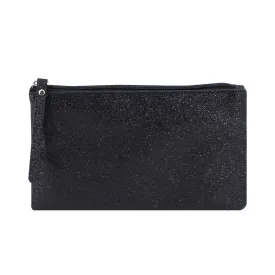 Celestial Glitter Pouch  Six Stunning Shades - Sparkling Makeup Bag, Festive Cosmetic Pouch (Twilight Black)