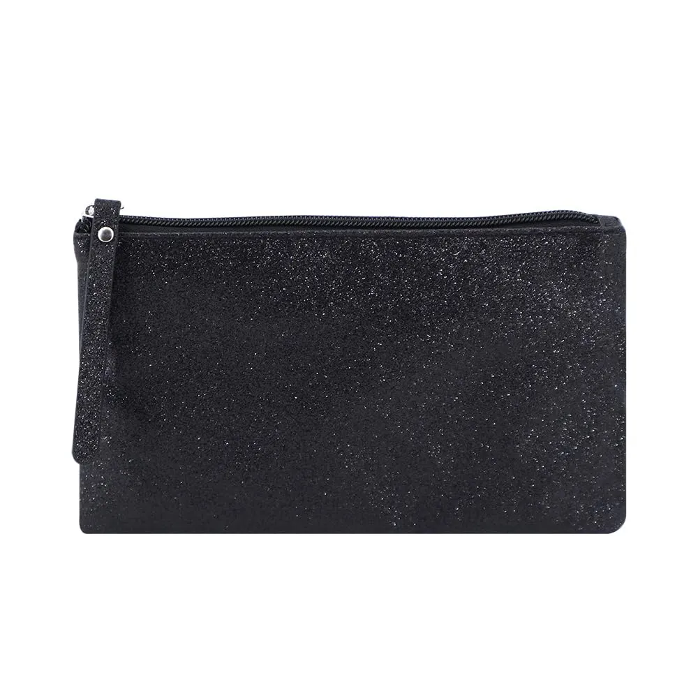 Celestial Glitter Pouch  Six Stunning Shades - Sparkling Makeup Bag, Festive Cosmetic Pouch (Twilight Black)