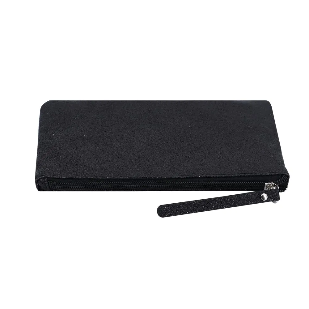 Celestial Glitter Pouch  Six Stunning Shades - Sparkling Makeup Bag, Festive Cosmetic Pouch (Twilight Black)