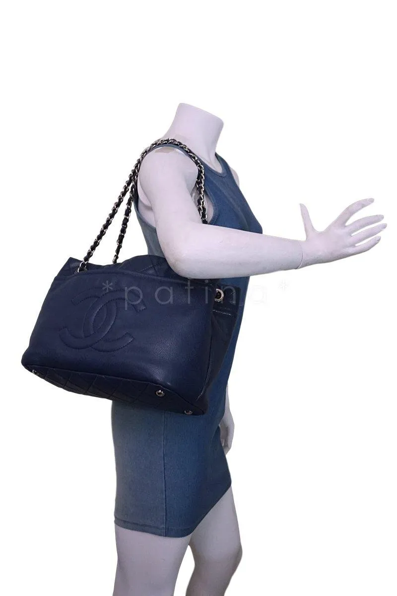 Chanel Blue Caviar Timeless Tote GST Grand Shopping Bag