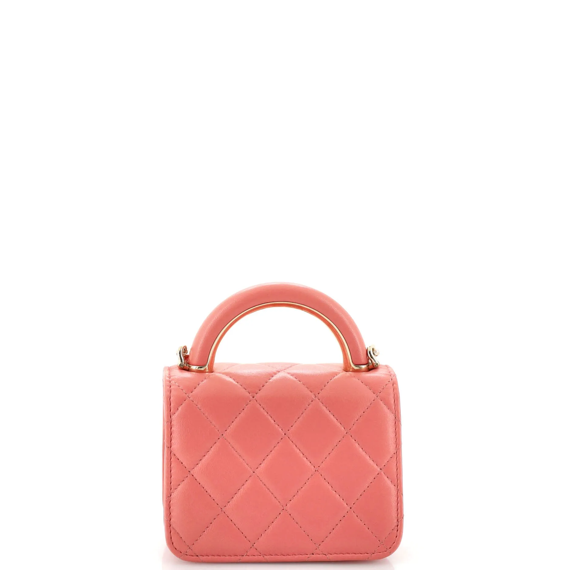 Chanel Charming Handle Flap Clutch With