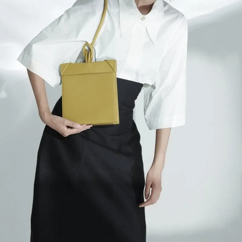 Click Small Wristlet Handbag - Mustard