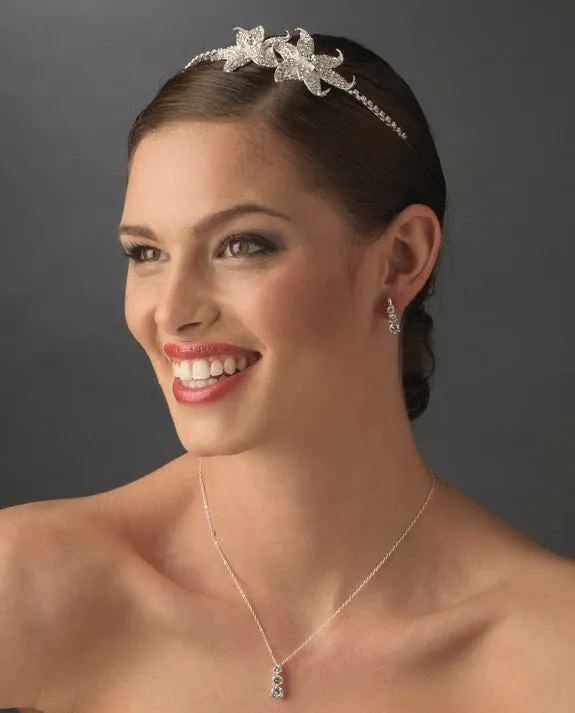 Crystal Encrusted Flower Headband