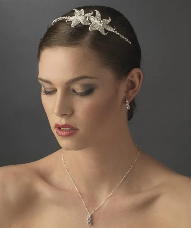 Crystal Encrusted Flower Headband