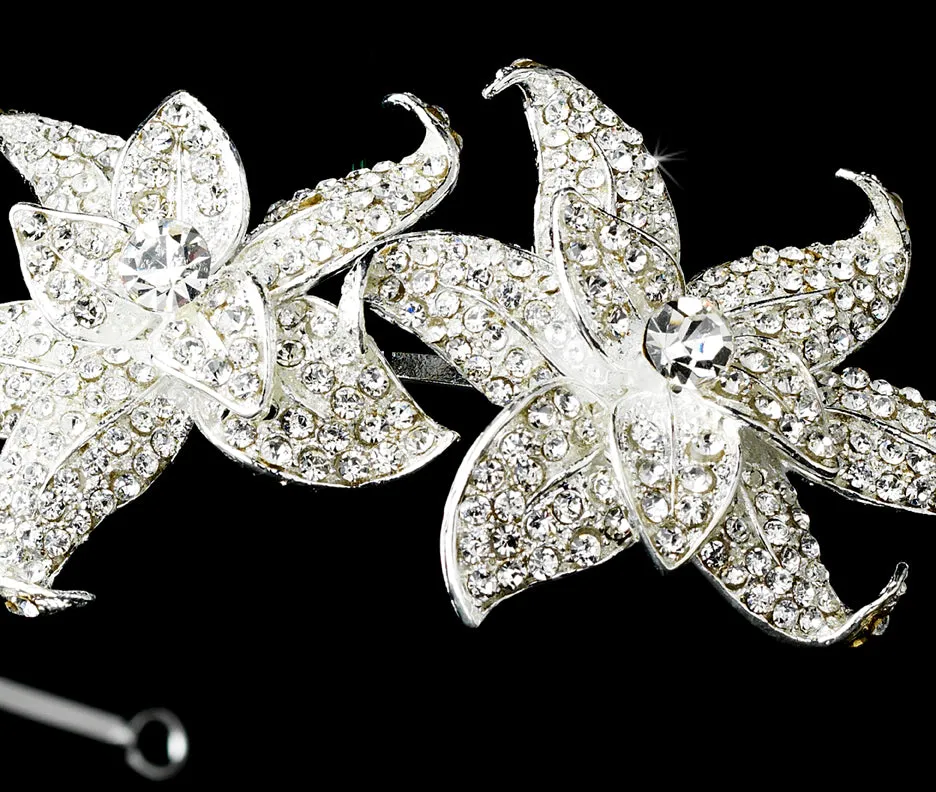 Crystal Encrusted Flower Headband