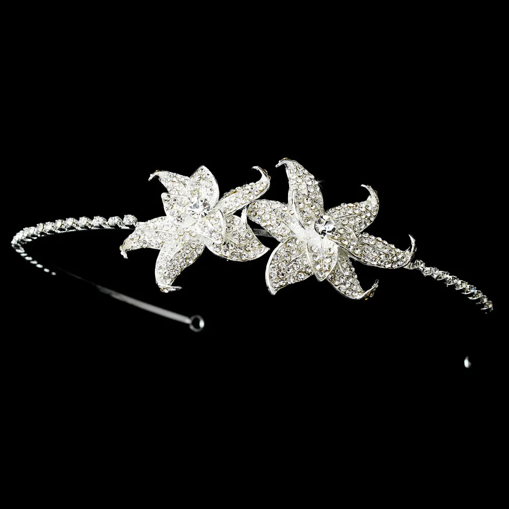 Crystal Encrusted Flower Headband