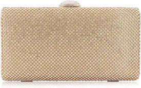 Dexmay Large Rhinestone Purse with Crystal Clasp Evening Clutch Bag Formal Party Handbag