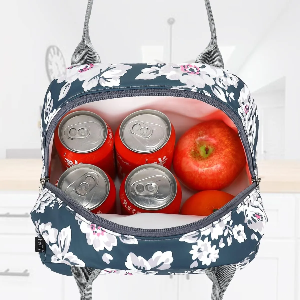 FlowFly Insulated Lunch Cooler Bag - Tote Bag Organizer for Women/Men, Plum