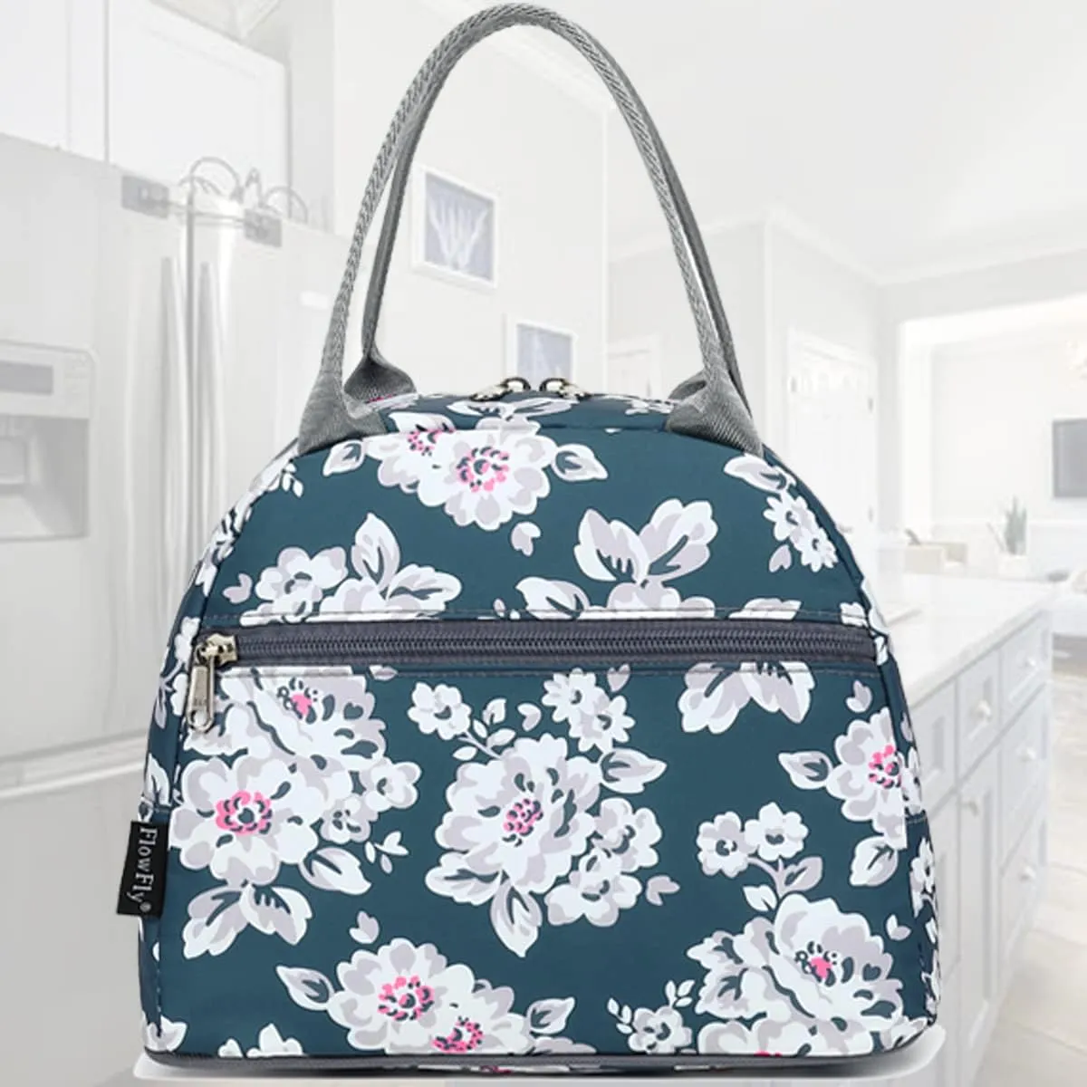 FlowFly Insulated Lunch Cooler Bag - Tote Bag Organizer for Women/Men, Plum