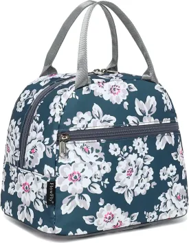 FlowFly Insulated Lunch Cooler Bag - Tote Bag Organizer for Women/Men, Plum