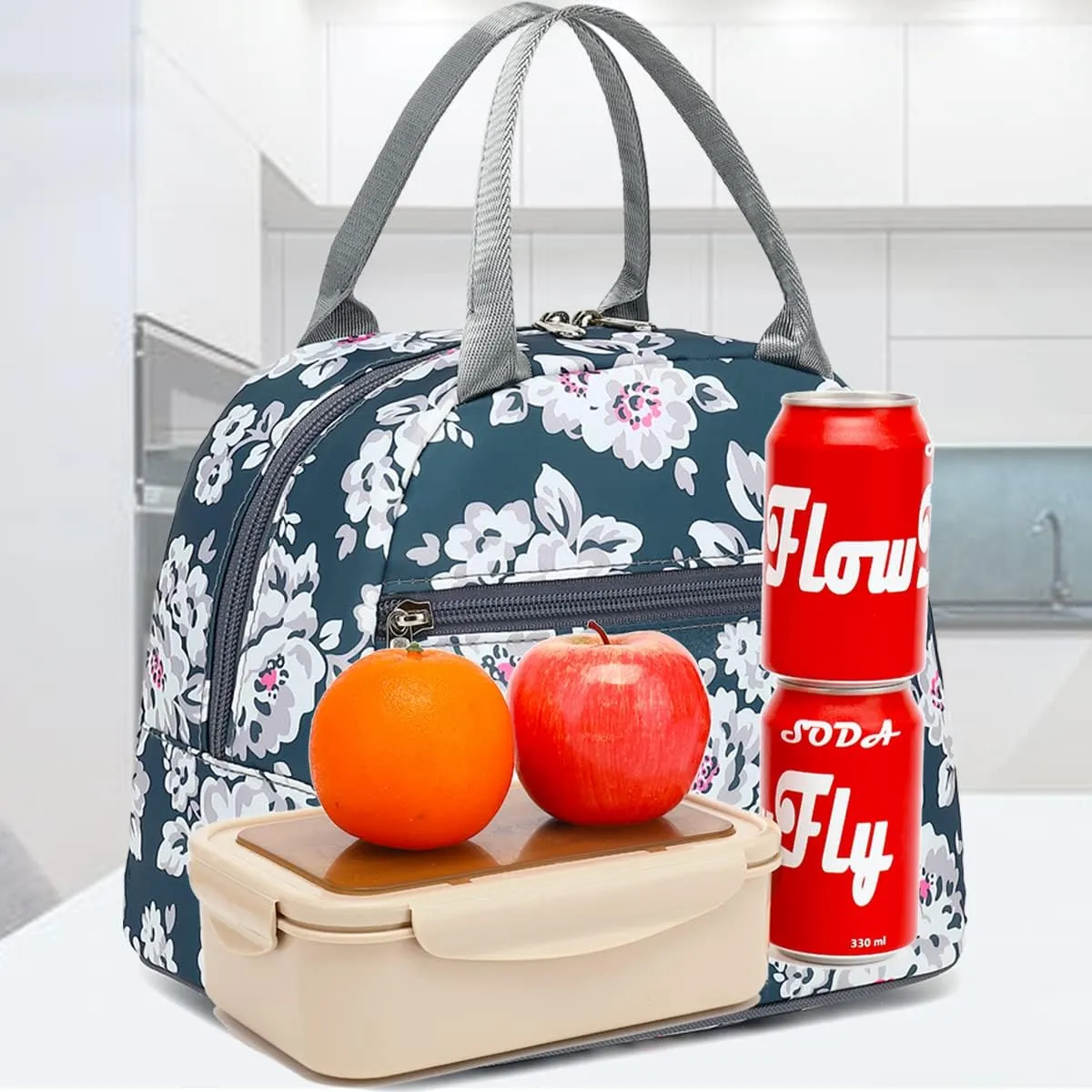 FlowFly Insulated Lunch Cooler Bag - Tote Bag Organizer for Women/Men, Plum