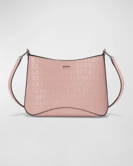 Focus Mini Croc-Embossed Leather Crossbody Bag