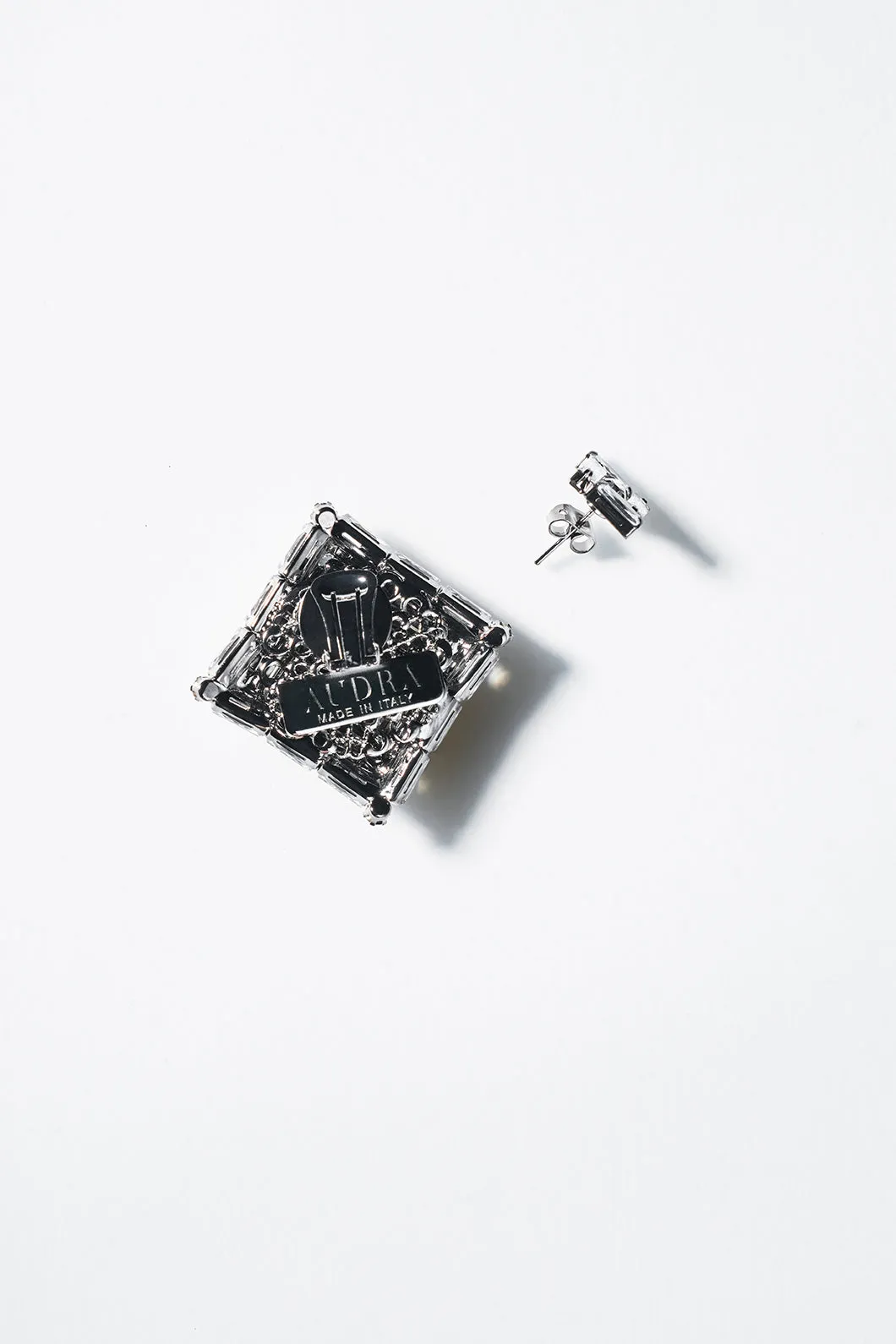 Geometric Crystal Baguette Earring Duo