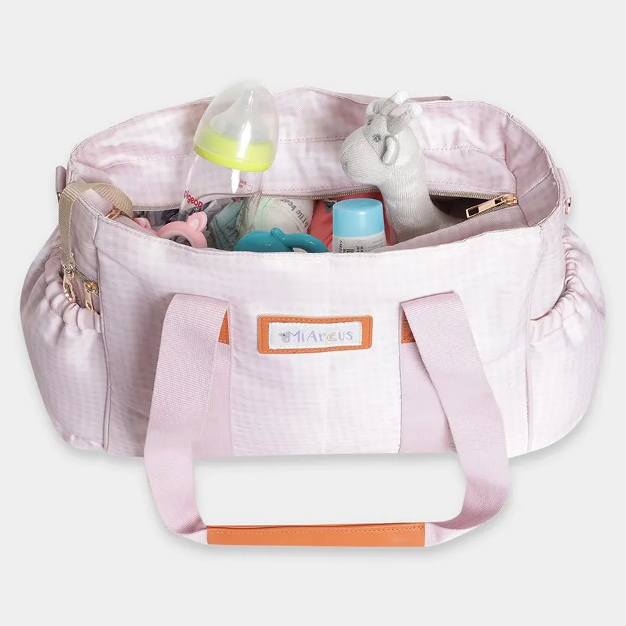 Gingham Check Print Diaper Bag
