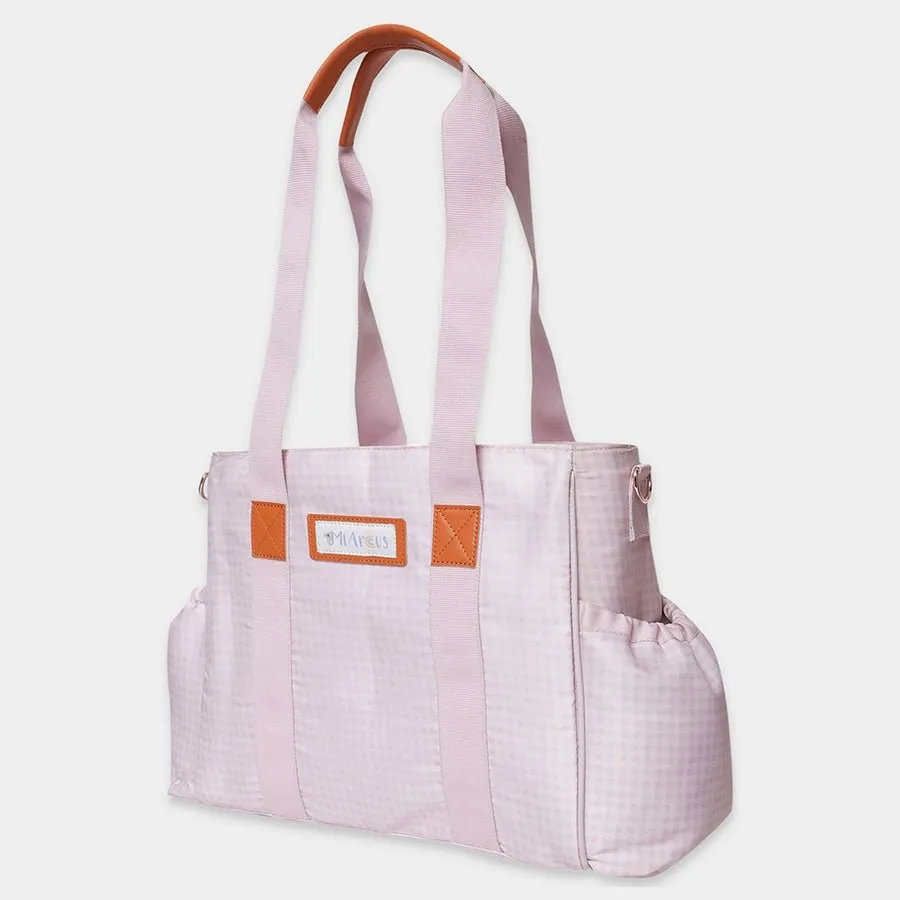 Gingham Check Print Diaper Bag