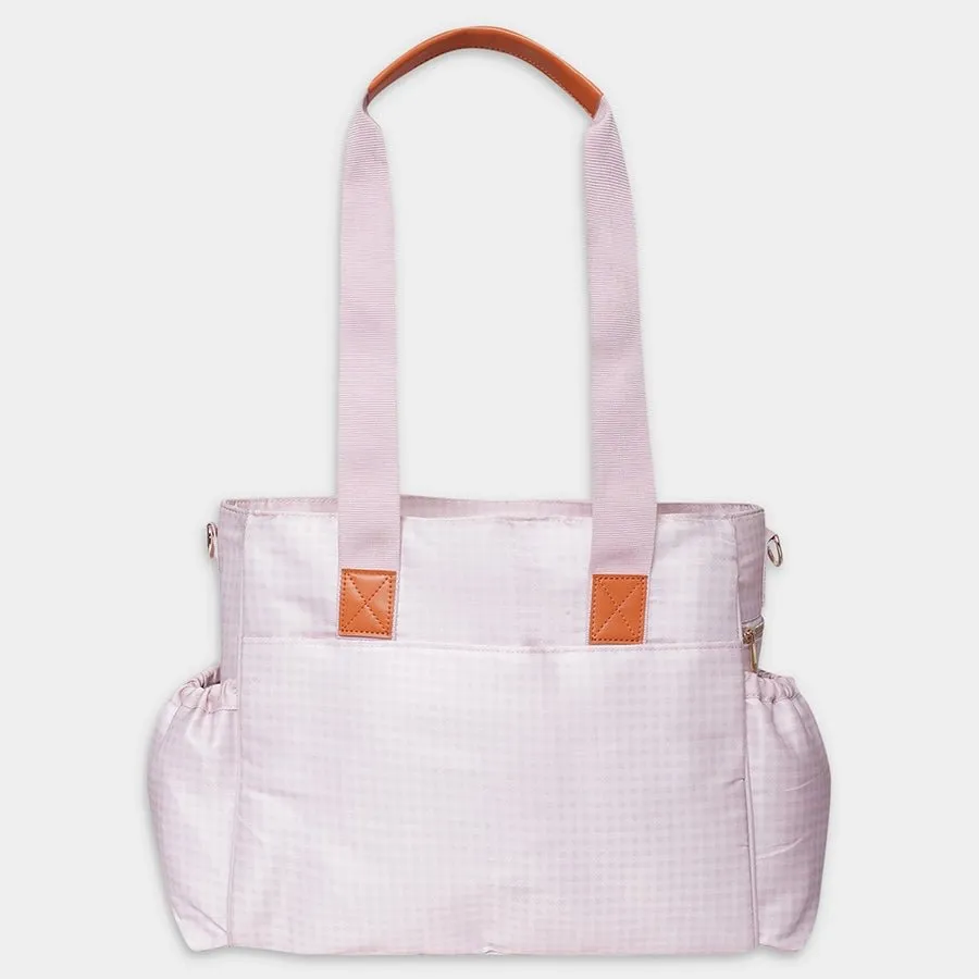Gingham Check Print Diaper Bag