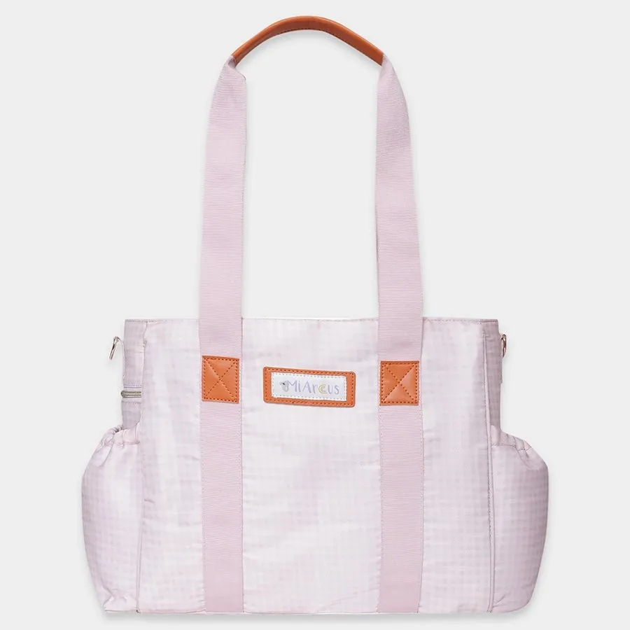 Gingham Check Print Diaper Bag